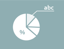 zweifarbiges Vektorbild: Tortengrafik